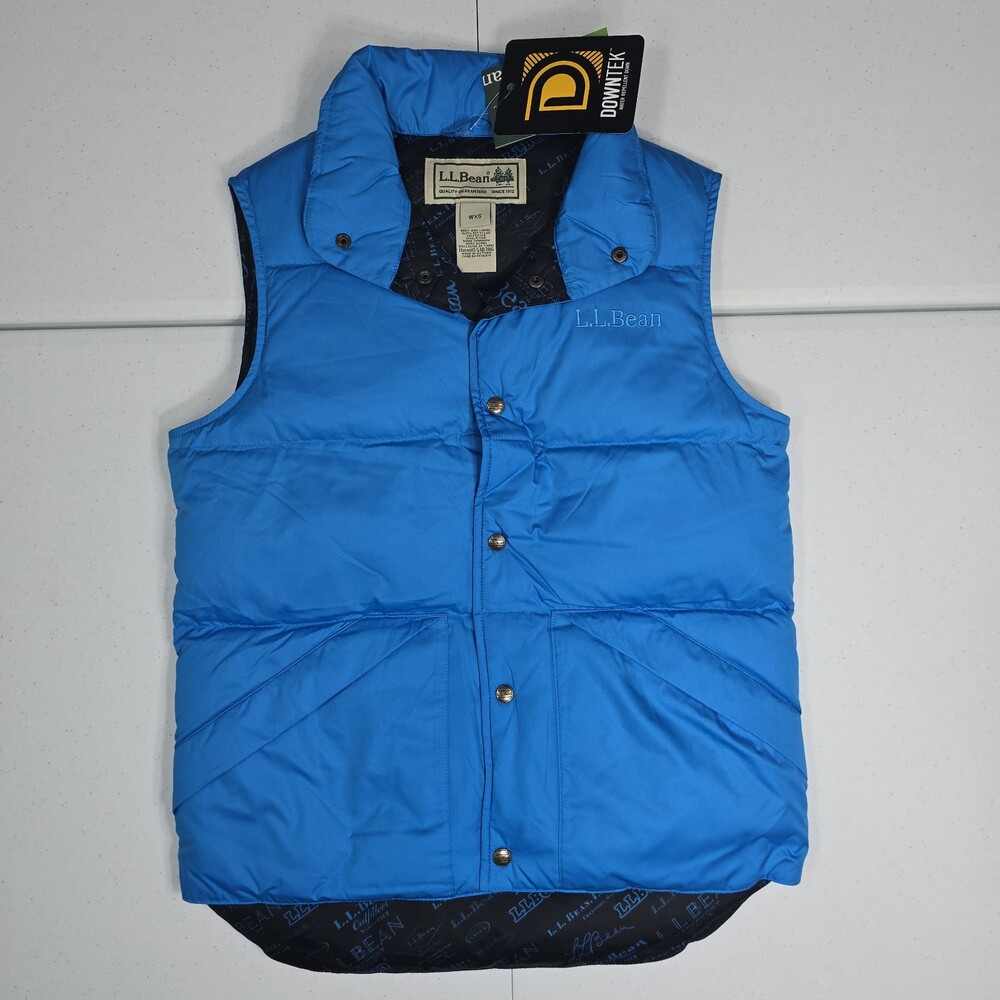 L.L.Bean Bean's Trail Model Down Vest '82 Downtek Water Repellent Women XS NWT